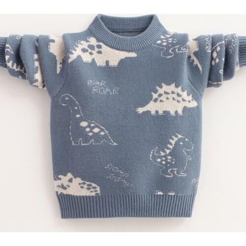 Childrens Sweater Pullover Boys O-neck Knit Sweater 2021 Spring and Autumn New Childrens Cotton Boys Knitted Cardigan Coats