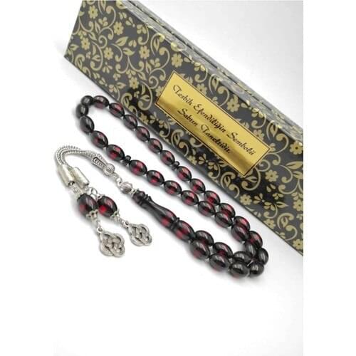 Swes Squeezing Fire Amber Rosary Vernier Spin Serenity Anti-Stress Teardrop Model Male Quality Tassel Special Metal Design Box