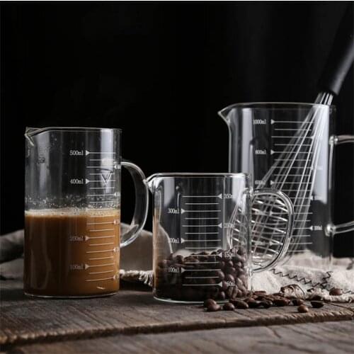 High Borosilicate Glass Measuring Cup Heat Resistant Measuring Glass Jug With Scale Creative Milk Coffee Breakfast Cup Drinkware