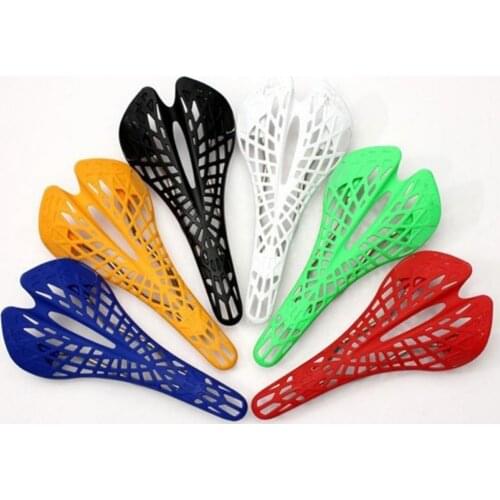 Cycling Hollow Saddle Seat-Ultra-light Shockproof Spider Web Bicycle Seat-Hollow Saddle Cushion Road Bike Track Bicycle Saddle