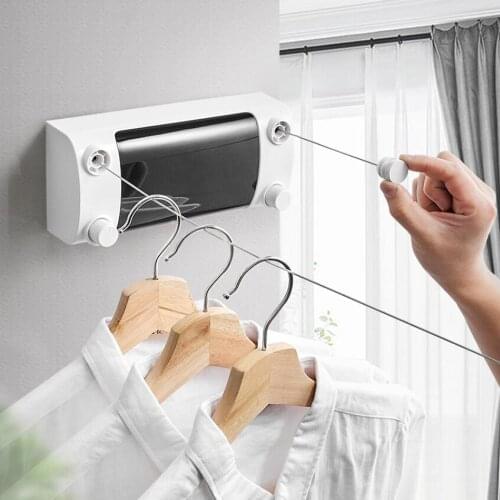 Wonderlife Telescopic stealth clothesline non-porous balcony indoor stainless steel clothesline bathroom