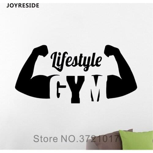 JOYRESIDE Sport Gym Wall Fitness Lifestyle Decals Vinyl Sticker Boy Living Room Bedroom Home Interior Decoration Art Mural A1633