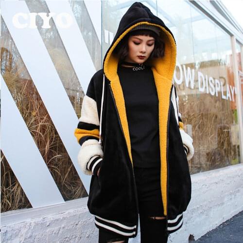 2019 Winter Thick Warm Coats and Jackets Women Autumn Loose Velvet Bomber Jacket Streetwear Style Windbreaker