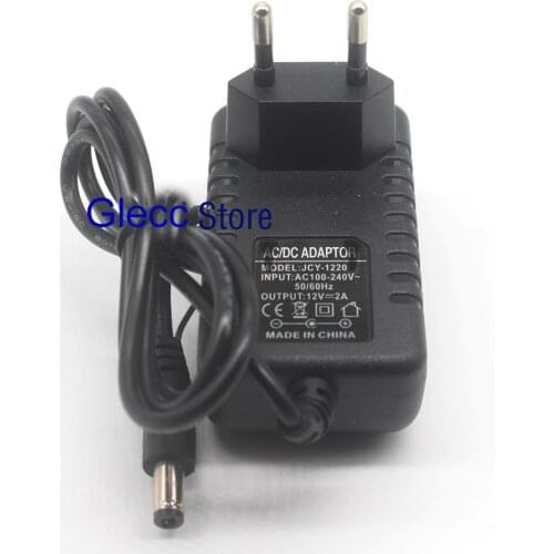 1PCS 24W EU US Plug Driver Adapter AC110V 220V to DC 12V 2A 5.5*2.1mm LED Power Supply For LED Strip Lights Transformer Adapter