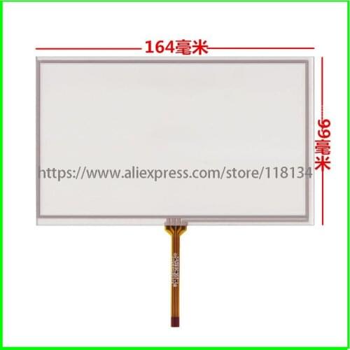 10pcs New 7 inch 4 Wires Resistive Touch Screen for Car DVD Or Use On Bable164*99mm Panel Glass FPC extension cord