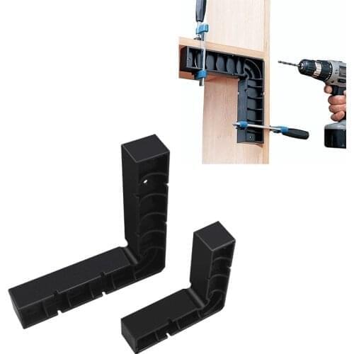 2Pc/set 9.5x9.5/14.6x14.6cm 90 Degree Positioning Squares Plastic Clamping Square Right Angle Clamp Woodworking fixed Clamp Tool
