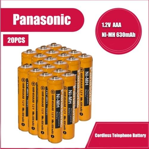 20pc 100% Original Panasonic AAA 1.2V 630mAh Rechargeable NiHM Battery Charging times or 1200 times