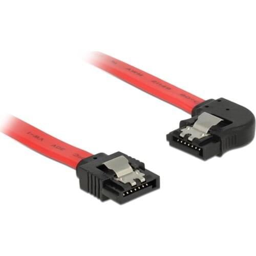 50cm Straight to left Side Angle 6Gb/s SATA3 Serial ATA DATA cable with latch for PC SATA 3.0 SATAIII 6Gbps Hard Drive Disk,SSD