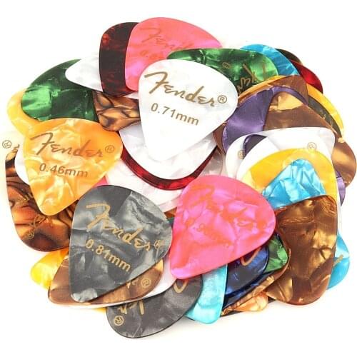 50/100Pcs Fender Celluloid Guitar Picks Mediator Thickness 0.46-0.96MM Color Random Universal For All Guitar Accessories