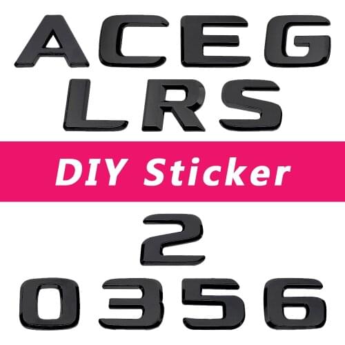 Car Sticker Plastic DIY Emblem for Mercedes Benz AMG W210 W124 W204 W164 W117 W114 W166 W163 W123 Rear Trunk Decal Accessoies