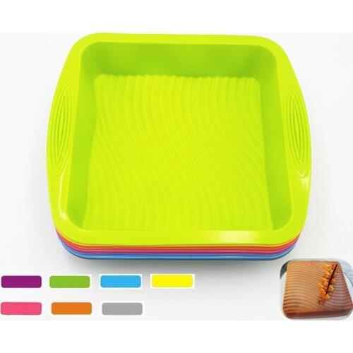 Large size thickening silica gel cake mold square DIY baking utensils multicolor mousse pan W9127