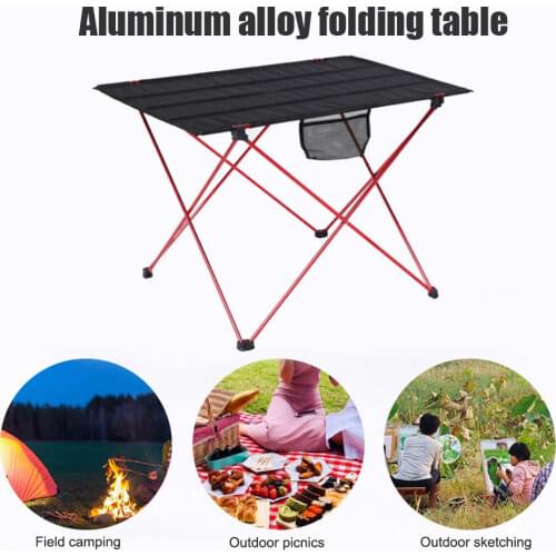 Large Aluminum Folding Table Multifunctional Portable Outdoor Camping Picnic Barbecue Household Computer Desks