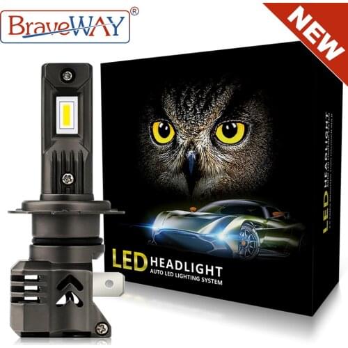BraveWAY-NEW! H4 LED Headlight H7 H1 HB3 HB4 9005 9006 H11 LED Fog Light 12V 50W 3000K 6000K 16000LM LED Car Bulb Canbus CHIP