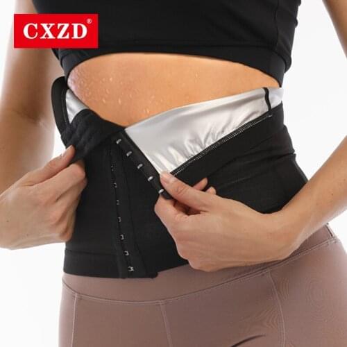 CXZD Sauna Waist Trainer Breasted Corset Sweat Belts for Women Body Shaper Slimming Corset Weight Loss Compression Trimme Belt