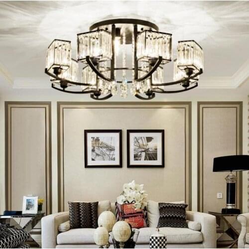 Home Decor Crystal Lighting Crystal Shade Led Pendant Lights Modern Led Light Crystal Pendant Lamp Bedroom Lamparas Bar Lighting