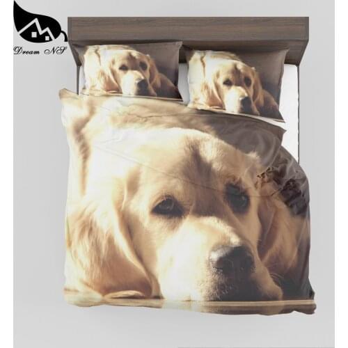 Dream NS 3D-effect Polyester cotton home textile products High definition photo print cute little dog Dekbedovertrek MY044