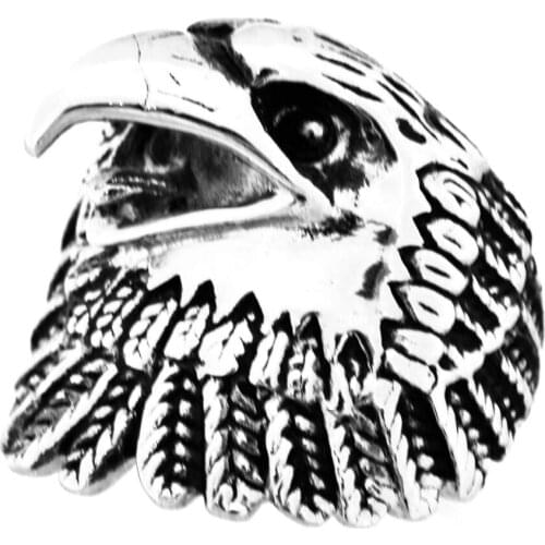 FANSSTEEL Stainless Steel Jewelry Eagle Biker Ring FSR10W47