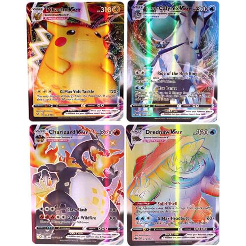 Pokemon V VMAX GX Holographic Cards Display English Version Pokemon Shining Cards Playing Game Collection Kids Toy