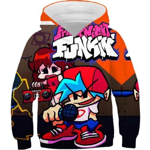 Hot Games Friday Night Funkin Hoodie 3D Print Long Sleeve Hoodie Cartoon Boy Girls Autumn Winter Personality Fashion Outerwear