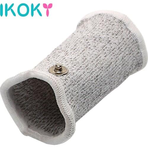 IKOKY 1 Piece Penis Ring Therapy Massager Electro Stimulation Electric Shock Medical Sex Toys for Men Cock Ring