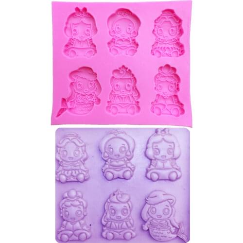 M0676 Cake Decorating Tools Mermaid Princess Fondant Cake Mold Chocolate Dessert Pastry Baking Decorative Diy Tools