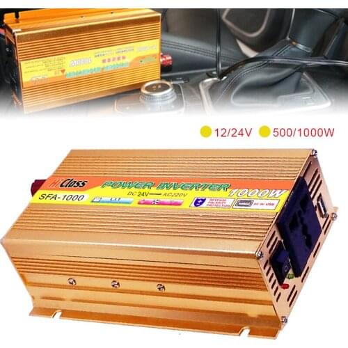 12v 24v Power Inverter Modified sine wave Inverter 500W /1000W converter Dc12v to Ac220v Solar Car Voltage transformer