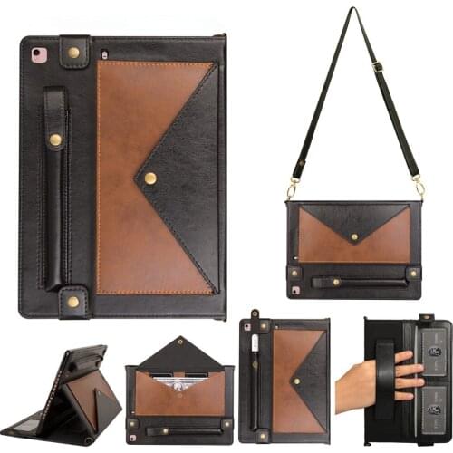 Money Card Holders Leather Case For iPad 8 2020/iPad 10.2'' 2019/iPad Pro 10.5''/iPad Air 3 Envelopes Hand Grip Stand Cover