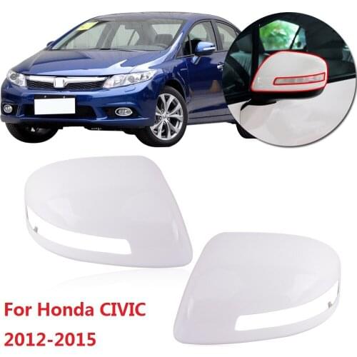 CAPQX 1Pair High Quanlity Rearview Mirror Cover Shell Cap Housing 76251-TR2-A01 For CIVIC FB2 2012 2013 2014 2015 Base Color