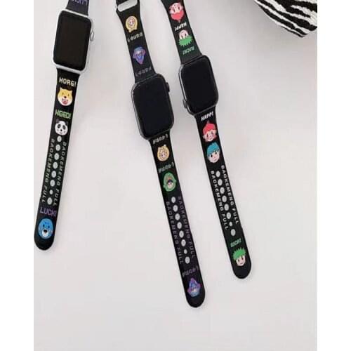 Japan Korean cute strap suitable for Apple Watch strap 44 40mm 42 38mm suitable for iwatch series 6 5 4 3 2 1 bracelet gift