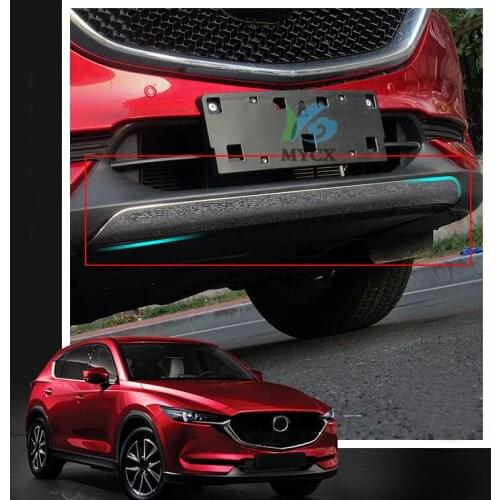 Stainless Steel Car Exterior Front Bumper Lip Cover Strip Trim Styling Fit For Mazda CX-5 CX5 2017 2018 ACCcessories