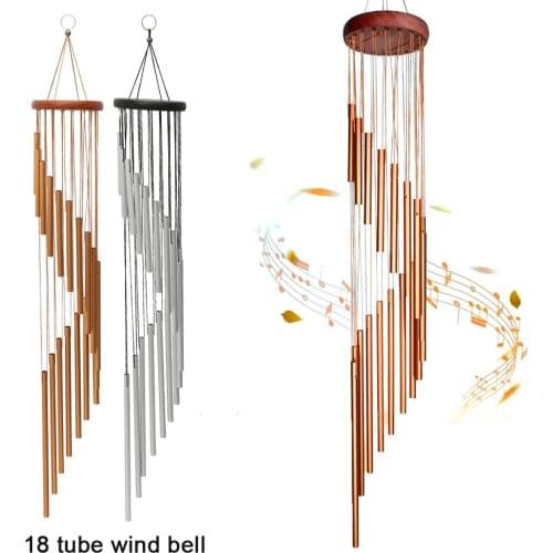 Nordic Wind Chimes Metal Wind Bells Classic Handmade Ornament Garden 18 Tubes Patio Outdoor Wall Hanging Home Decor 90x120cm
