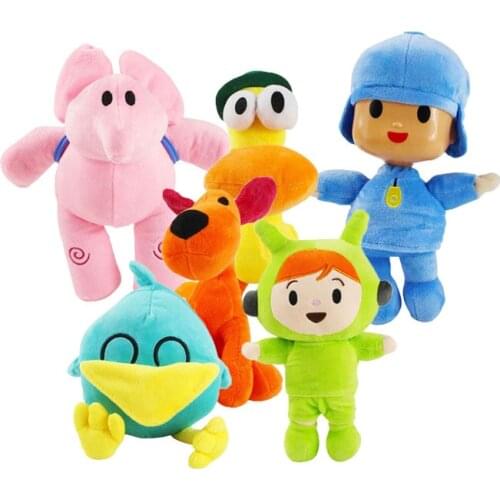 2021 New Plush 6Pcs Doll Toy Little P Youyou Pocoyo Plush Barto Duck Puppy Lula Ellie Elephant Doll Plush Toy Room Decoration