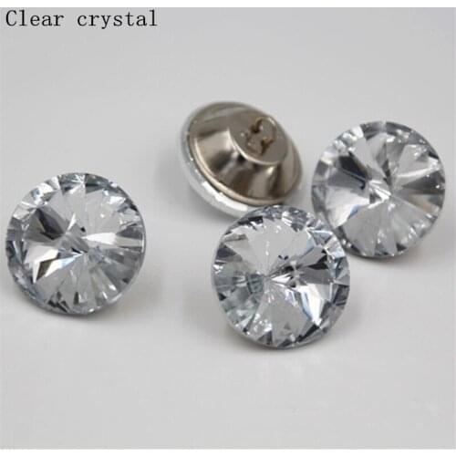 50PCS/lot Rhinestone Button 22mm Rhinestone Crystal Buttons For Clothing Sofa Craft Sewing Accessories