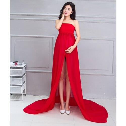 Maternity Photography Props Elegant Pregnancy Clothes Maxi Maternity Photo Shoot Dress Long Chiffon Dresses For Pregnant Woman