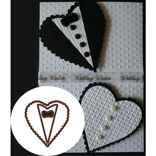 Heart bow tie Carbon steel Cutting Dies Stencil Craft for DIY Creative Scrapbook Cut Stamps Dies Embossing Paper Birthday Card