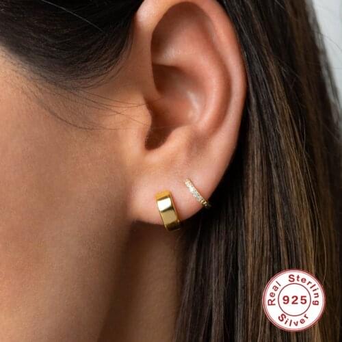 BOAKO Hoop Earring 925 Silver Huggie Earrings For Women 2021 Trend Gold Fashion Jewelry Pendientes Brincos Aretes Joyero Gifts