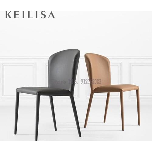 Nordic dining table and chair net red chair light luxury dining chair modern minimalist household makeup chair backrest leather