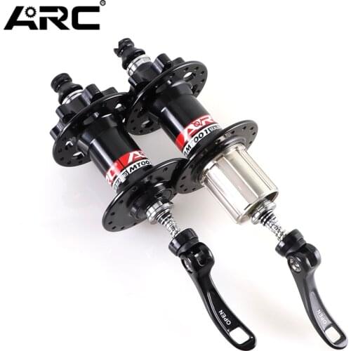 ARC FRONT REAR BIKE HUBS WITH QR SKEWER 135MM MTB MOUNTAIN BICYCLE HUB 6 BEARING 32H 36H FOR 8 9 10 11 SPEED PART DISC HUB