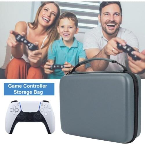 PU And EVA Game Portable Controller Storage Bag Mesh Bag High-quality Nylon Zipper Pulls Gamepad Carry Case For PS5/4 DualShock