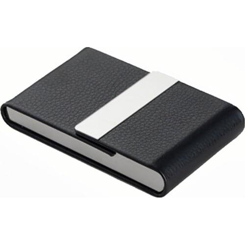 Large Capacity Vertical Business Card Case PU Leather Magnetic Card ID holder Cigarette box Custom Name Company logo