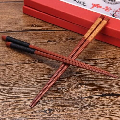 1 Pair Reusable Handmade Bamboo Japanese Natural Wood Chopsticks Sushi Food Multi Color Wooden Chopsticks #50g