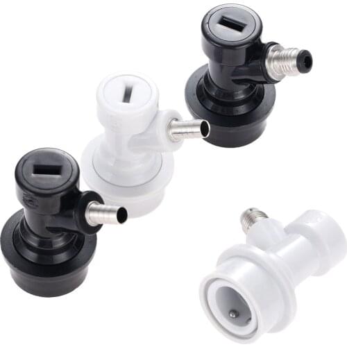 1Pc Homebrew Beer Keg Connector Dispenser Ball Lock Keg Disconnect Liquid Gas Connector Barbed Threaded/straight Mouth 1/4