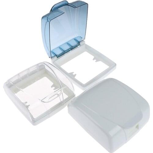86Type Plastic Wall Switch Waterproof Cover Box Light Panel Socket Doorbell Flip Cap Cover Bathroom Kitchen Acc Dropshipping