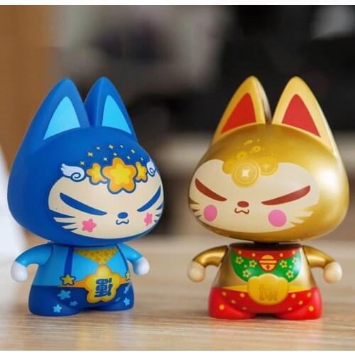 CHSKY Auto Accessories Cute Cat Car Dashboard Toys Lucky Cat PVC Auto Accessories Car Ornament Fashion Decoration Gifts 4 inches
