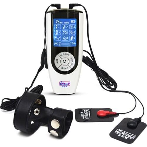 Electro Shock Pads Penis Bondage Pulse Stimulator Cock Ring Eletric Stimulation Penis Ring Massage Patch Sex Toys For Men