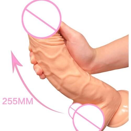 Huge inch Real Skin Feel Dildo PVC Soft Dildo Suction Cup Realistic Penis Big Dick Sex Toys For Woman Strapon Dildos For Women