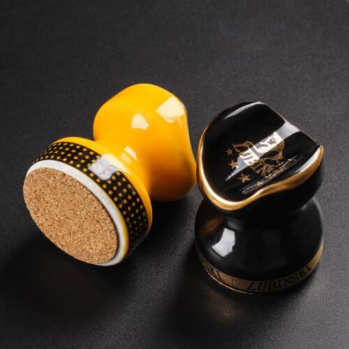 New 1pcs Ceramic Cigar Holder Pocket Ceramic Cigar Ashtray Rack Yellow Black