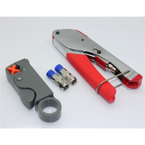 Wire Clamps Crimping Crimping Coaxial Cable F Crimping Pliers, Cable Tape Crimping Set
