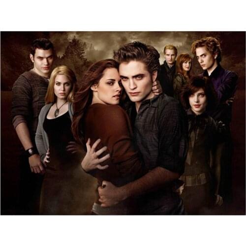 DIY Full Round Diamond Painting The Twilight Saga Movie Poster 3D Embroidery Cross Stitch Rhinestone Mosaic Home Decor Art Yc28