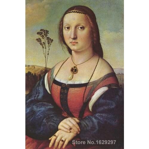 Portrait of Maddalena Doni by Raphael sanzio famous portrait artist High quality Hand painted